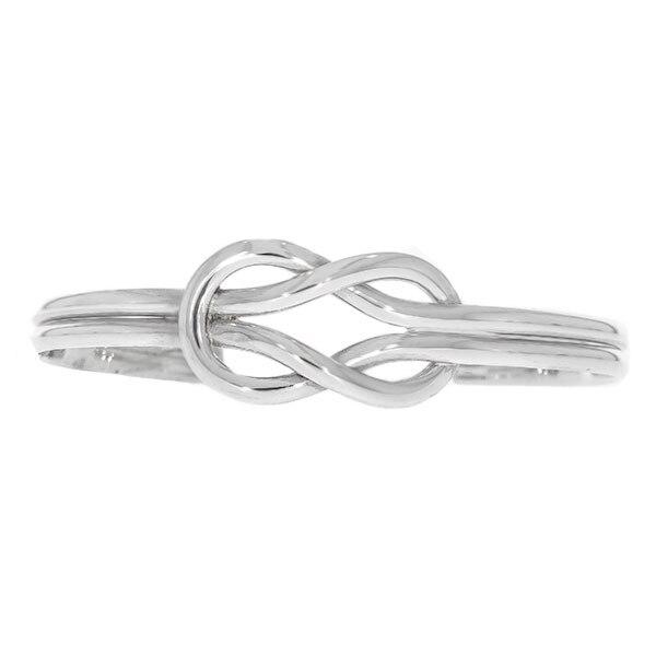 Bratara Argint Semi-Rigida cu Nod 6.2cm diametru reglabila