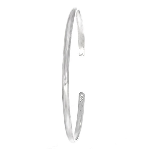 Bratara Argint Semi-Rigida Subtire Lucioasa 6cm diametru interior, reglabila