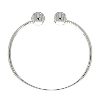 Bratara Argint Fixa cu Bile Mari la Capete 6cm diametru Bratara Argint Fixa cu Bile Mari la Capete 6cm diametru