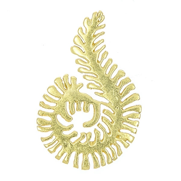 Pandantiv Argint Placat cu Aur Model Spirala 3 x 1.9cm