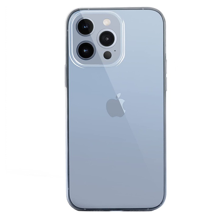 Husa de silicon Hard TPU 2mm pentru Apple iPhone 13 Pro, Transparent