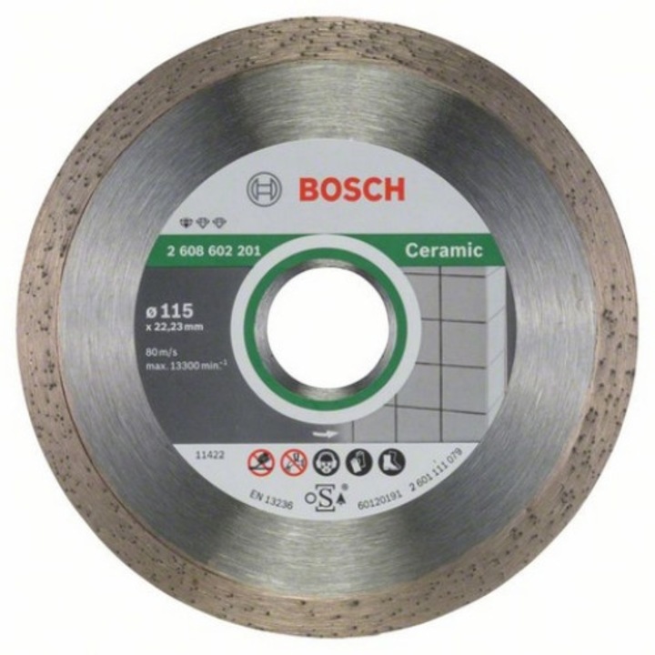 Bosch Standard for Ceramic gyémánt darabolótárcsa Kerámia , 115-22,23 (2608602201)