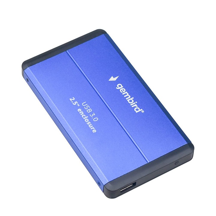 Rack hard disk Gembird, SATA 3, USB 3.0, 2.5 inch, Albastru/Negru