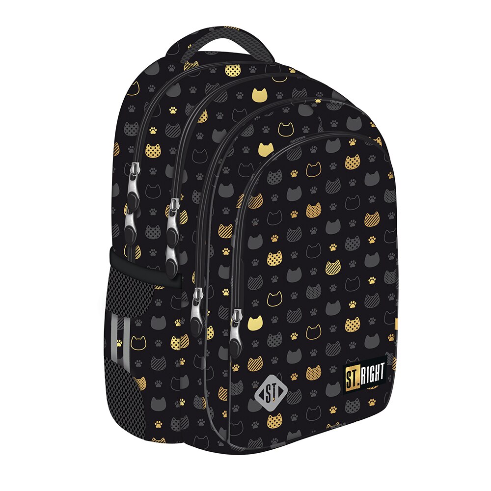 Ghiozdan St. Right, BP68, Colectia Prestige Cats, 4 Compartimente, 16