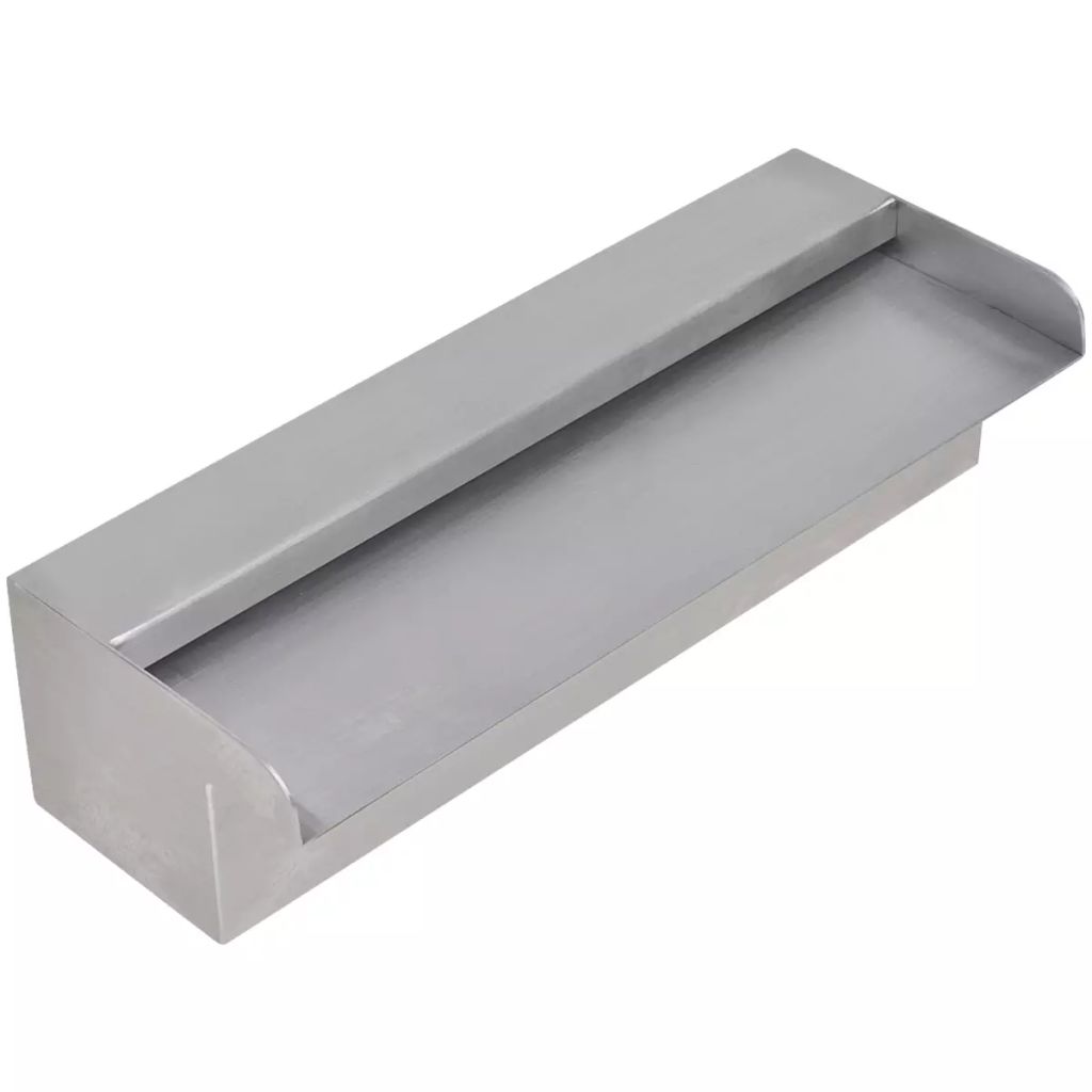 Fantana de piscina dreptunghiulara cu cascada 30 cm otel inoxidabil 41665