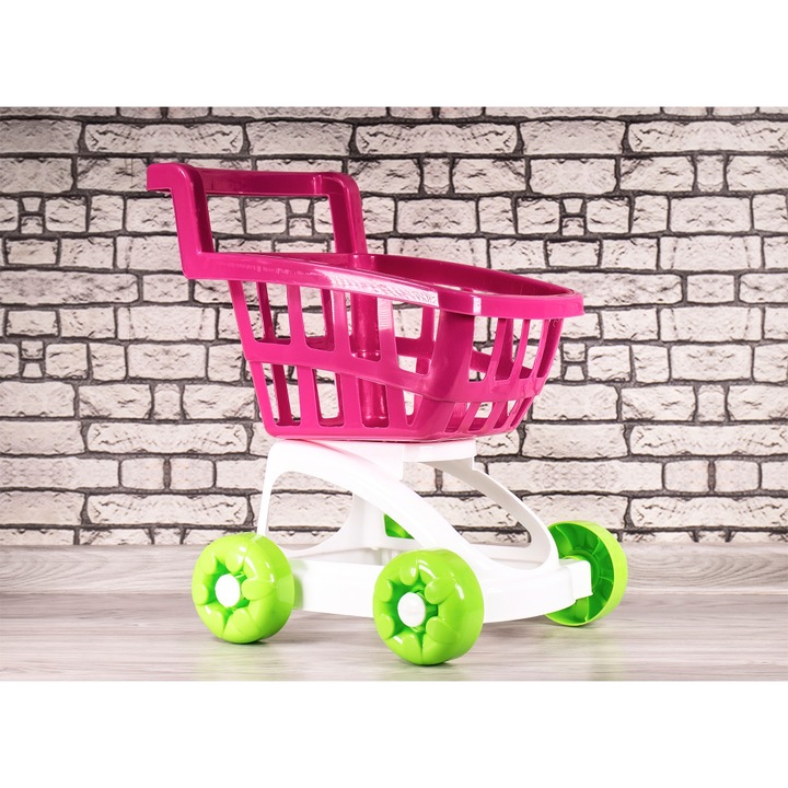 Gyermek bevásárlókosár EmonaMall W2660, Sötét rózsaszín