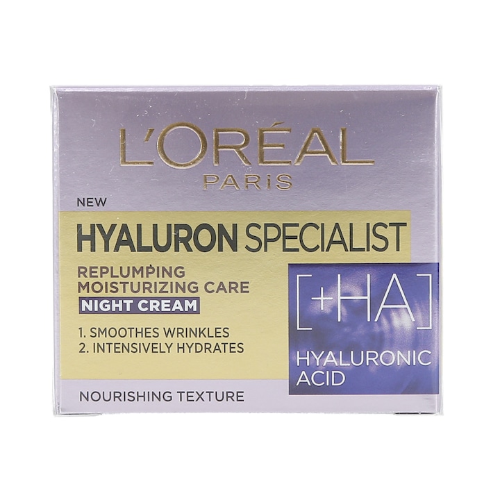 Crema de noapte L'oreal Paris Hyaluron Specialist, Acid hialuronic, 50 ml