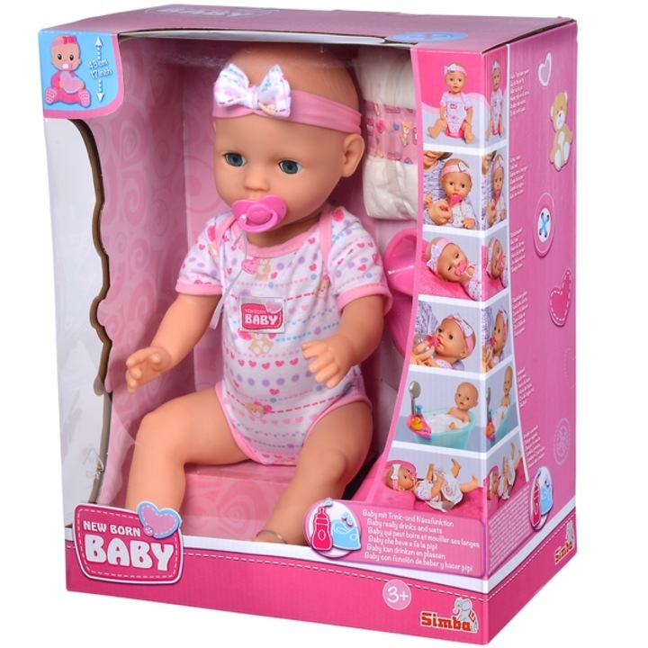 Детска играчка с гърне, Simba, Новородено бебе, Пластмаса, Многоцветна