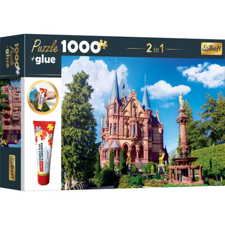 Пъзел Замък Trefl, 1000 части + лепило