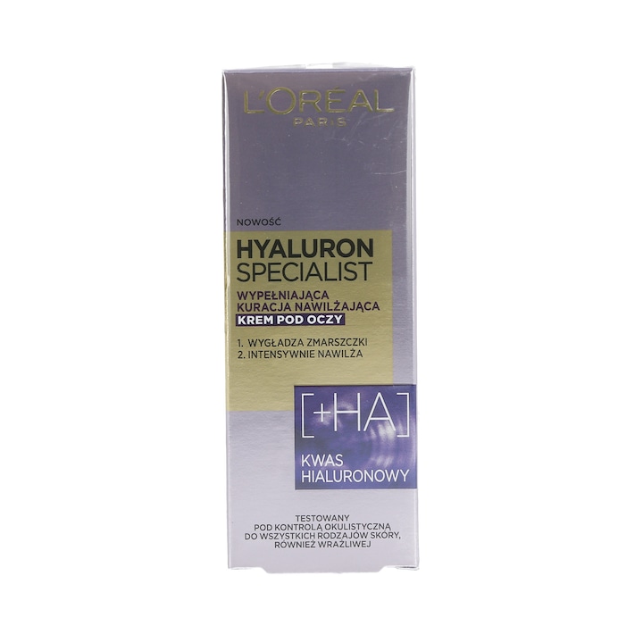 Crema de ochi L'OREAL PARIS HYALURON SPECIALIST, Anti-imbatranire, +45 ani, 15 ml