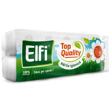 Hartie Igienica Elfi Top Quality, 4 straturi, 10 role Hartie Igienica Elfi Top Quality, 4 straturi, 10 role