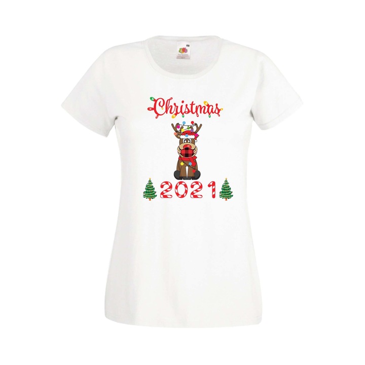 Tricou pentru femei, Tralala, Bumbac, Alb, S