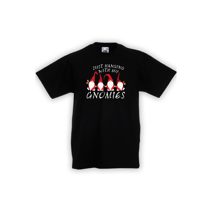 Tricou pentru copii, Tralala, Bumbac, Negru, 2XL