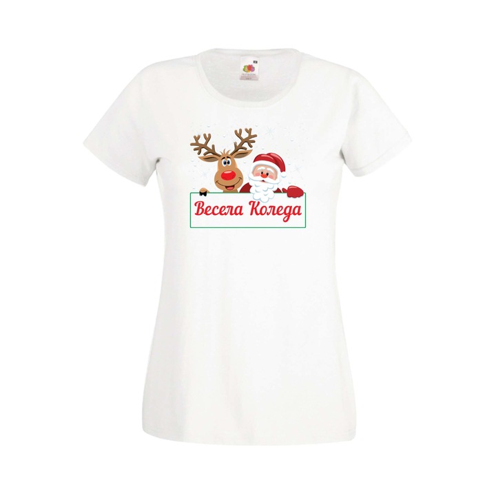 Tricou dama, Tralala, Bumbac, Alb, L