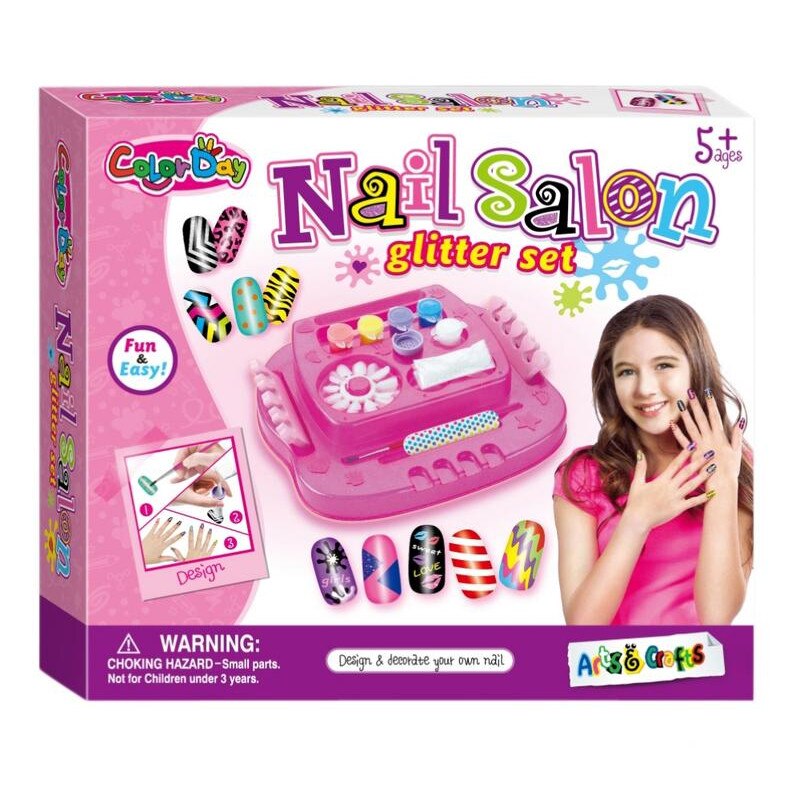 Set jucarie Salonul de manechiura Glitter, 14 accesorii