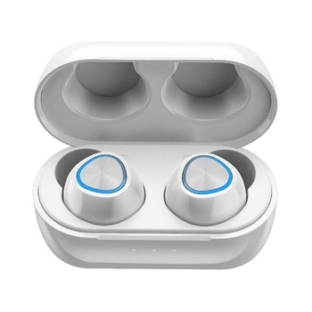 Casti wireless REMAX STEREO, Bluetooth 5.0, TWS, microfon, indicator LED, alb