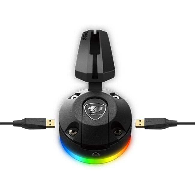 Suport cablu mouse Cougar Bunker RGB, X USB, Negru
