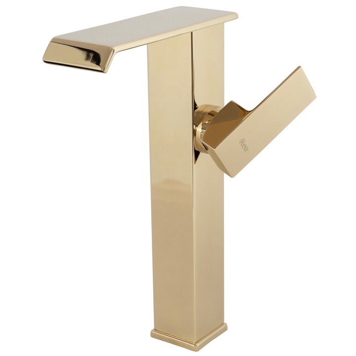 Смесител за мивка Rea Kent Gold High, Златист, Висок