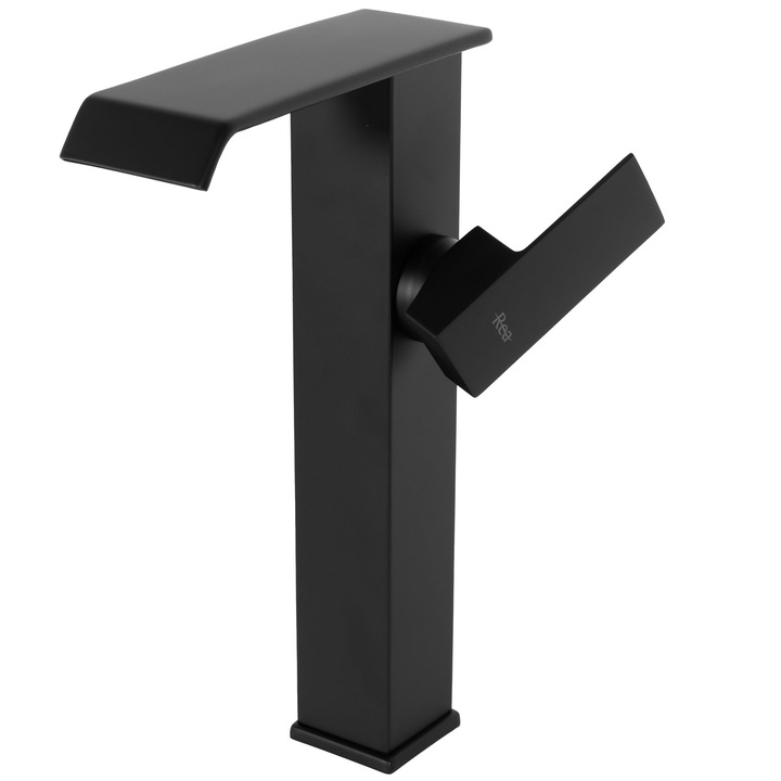 Смесител за мивка Rea Kent Black High, Черен, Висок
