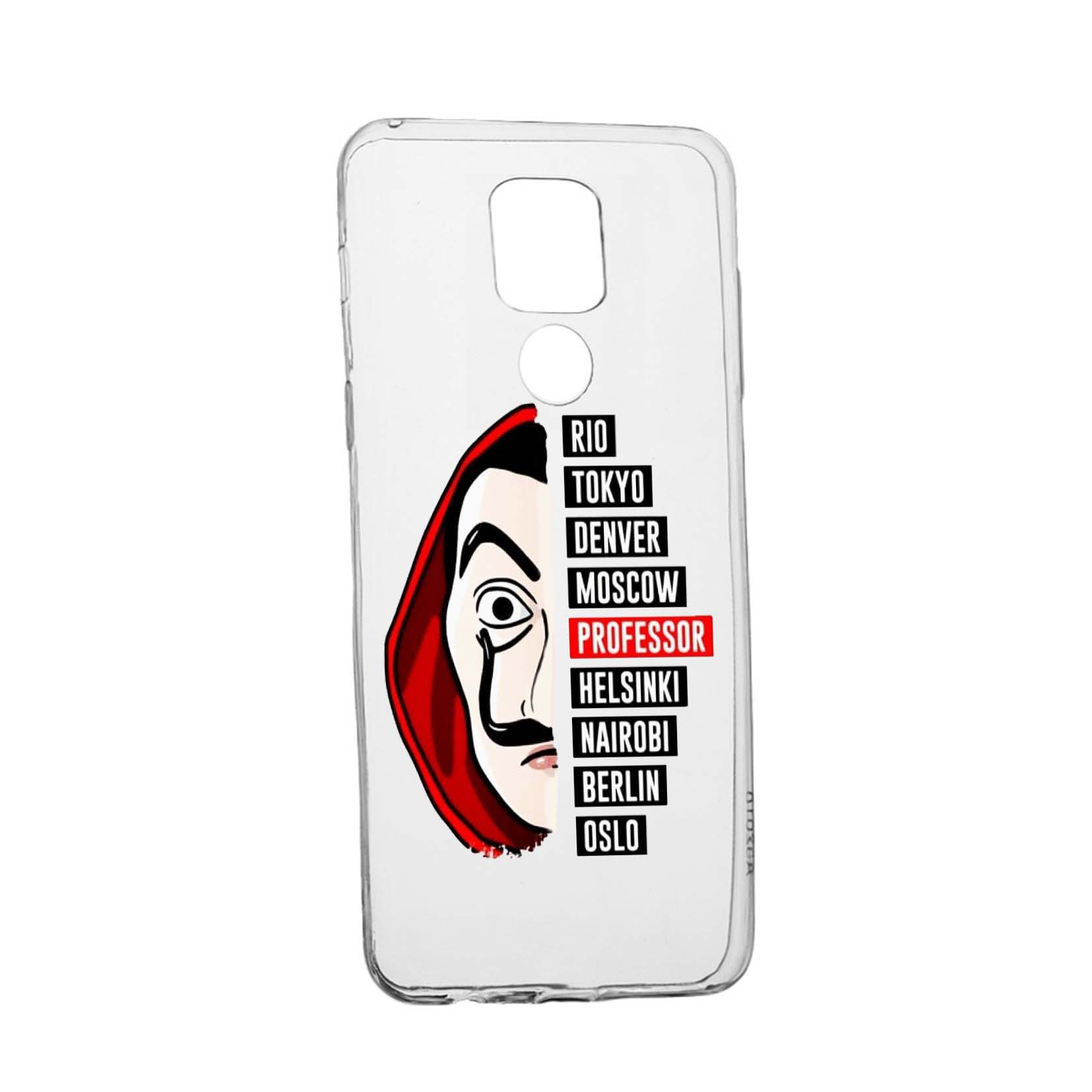 Husa Silicon La Casa de Papel, Compatibila Cu Motorola Moto E7 Plus, rezistenta la uzura, anti-alunecare, 302