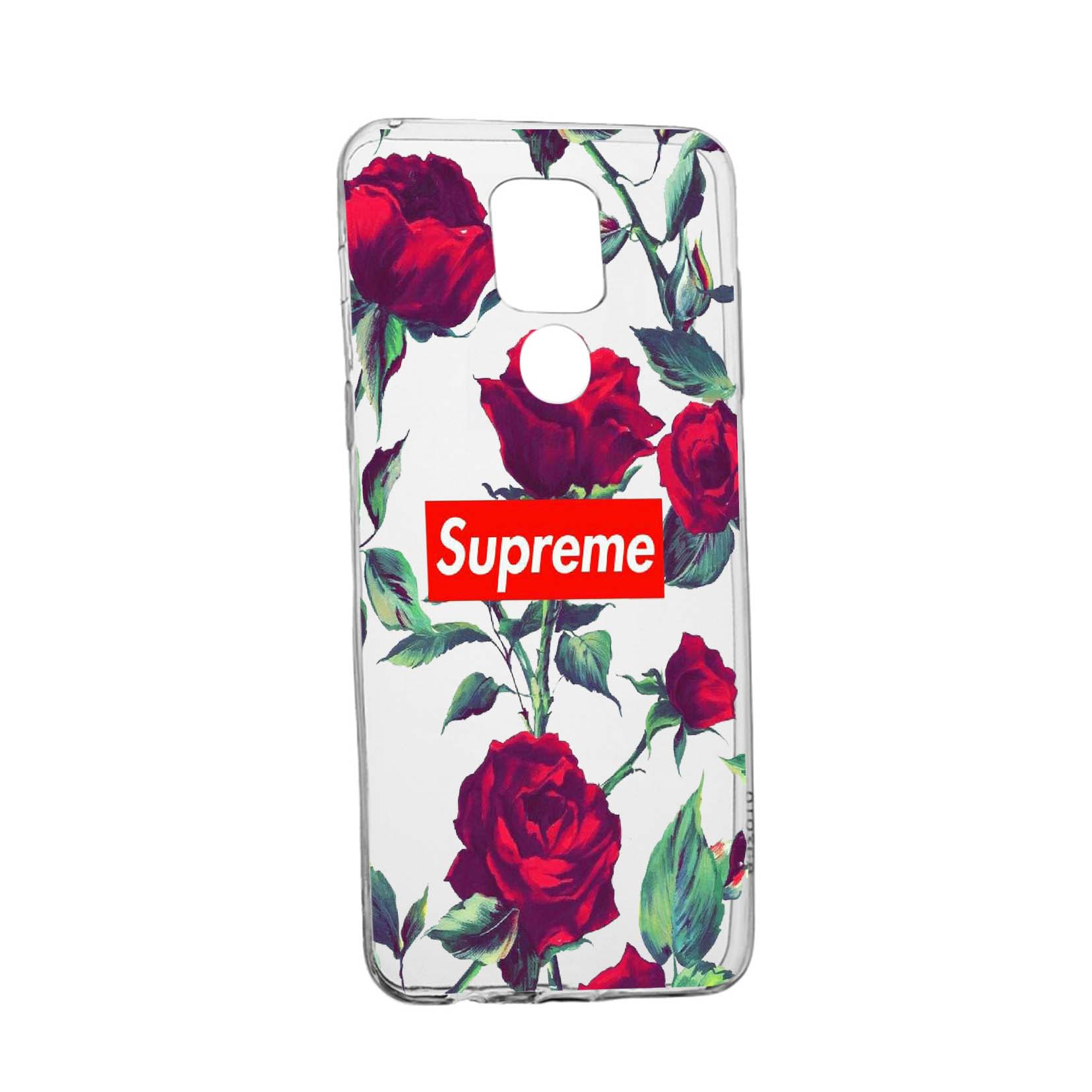 Husa Silicon Supreme, Rose, Compatibila Cu Motorola Moto E7 Plus, rezistenta la uzura, anti-alunecare, 262