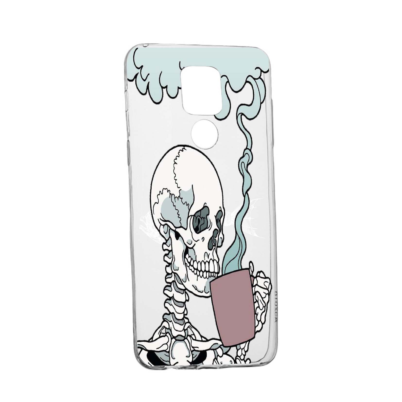 Husa Silicon Thinking Skull, Compatibila Cu Motorola Moto G9, rezistenta la uzura, anti-alunecare, 252