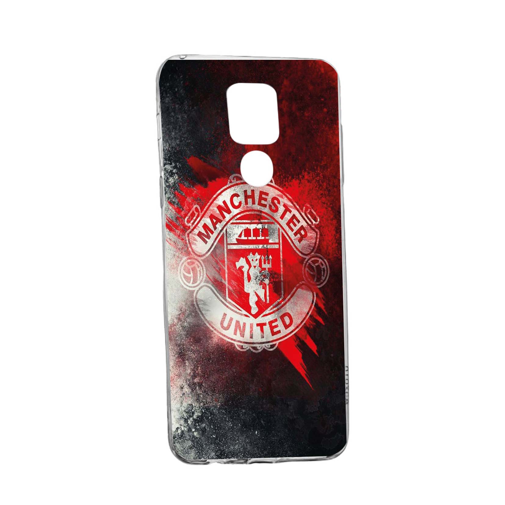 Husa Silicon Football, Manchester United, Compatibila Cu Motorola Moto E7 Plus, rezistenta la uzura, anti-alunecare, 233