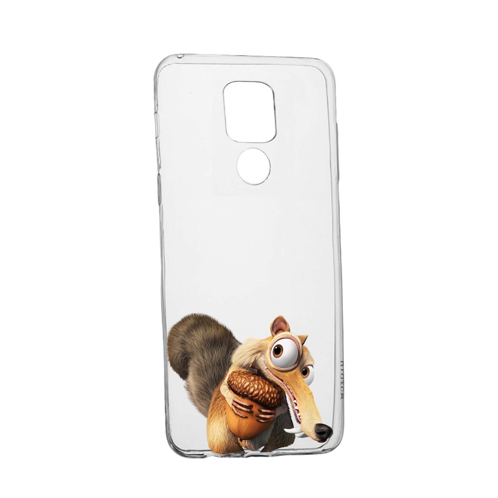 Husa Silicon Compatibila Cu Motorola Moto E7 Plus, Ice Age Nutty, rezistenta la uzura, anti-alunecare, 23