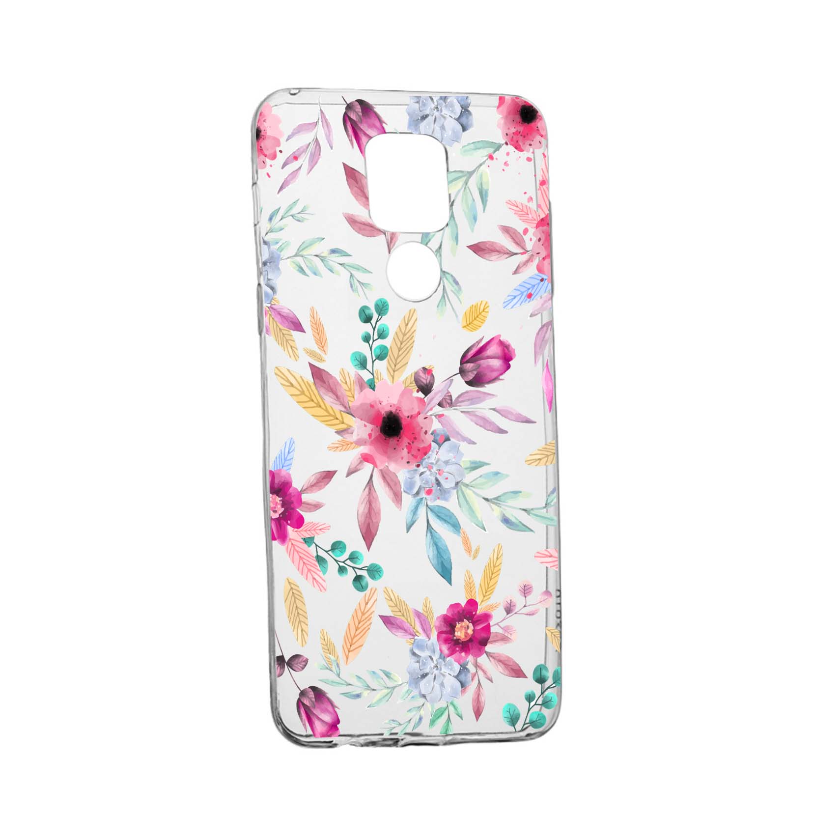 Husa Silicon Compatibila Cu Motorola Moto E7 Plus, Happy Flowers, rezistenta la uzura, anti-alunecare, 69