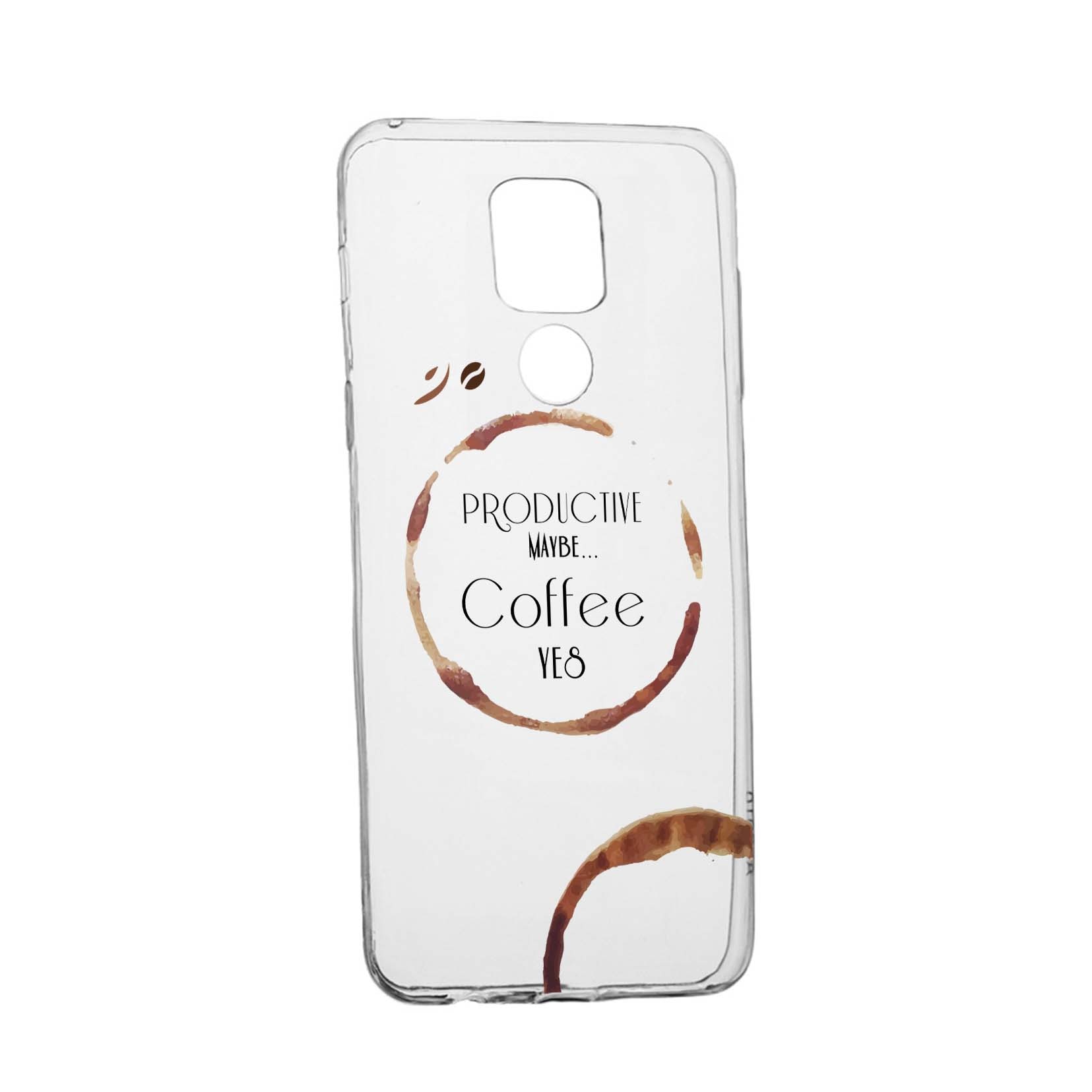Husa Silicon Compatibila Cu Motorola Moto E7 Plus, Coffee, rezistenta la uzura, anti-alunecare, 33