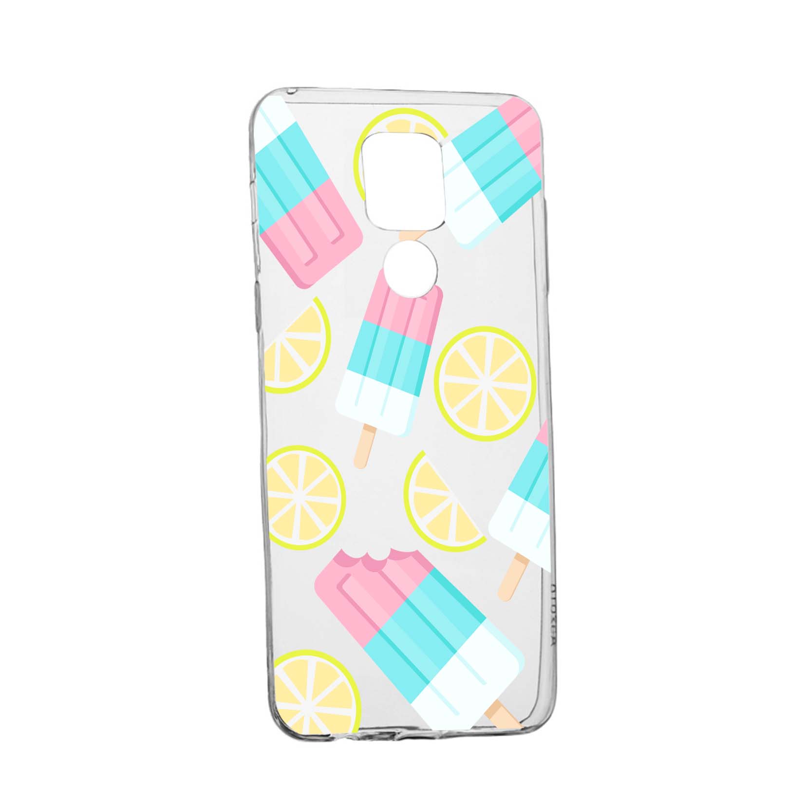 Husa Silicon Compatibila Cu Motorola Moto E7 Plus, Ice Cream, rezistenta la uzura, anti-alunecare, 65