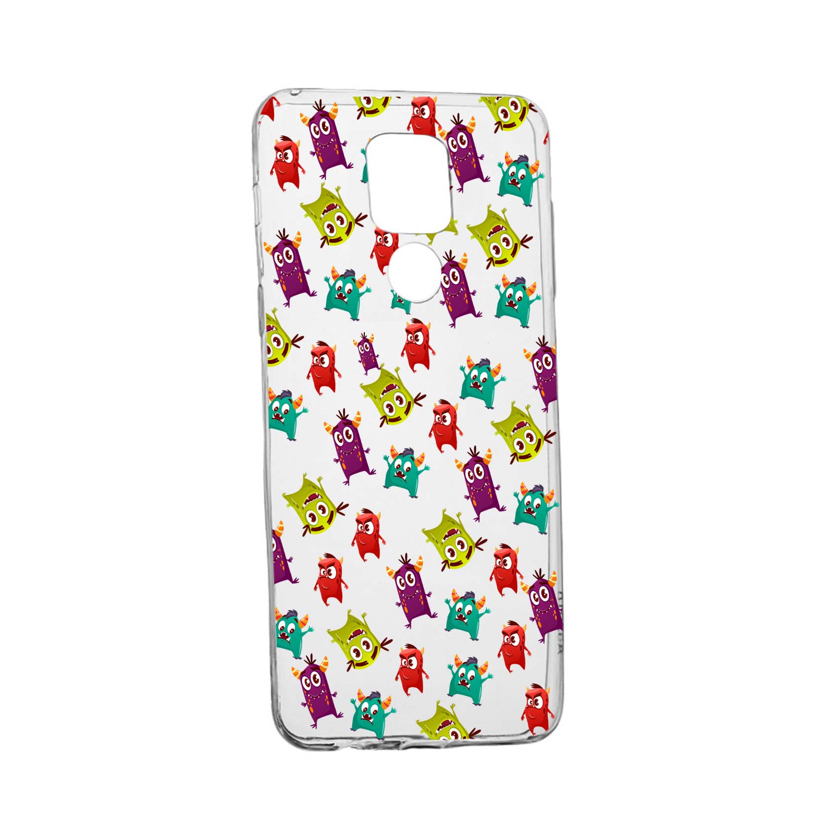 Husa Silicon Compatibila Cu Motorola Moto E7 Plus, Monsters, rezistenta la uzura, anti-alunecare, 121