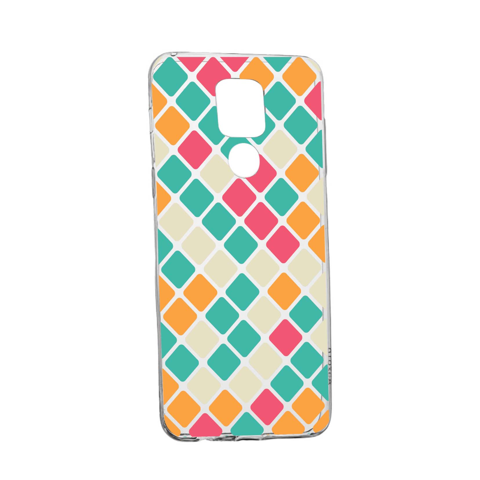 Husa Silicon Compatibila Cu Motorola Moto E7 Plus, Mozaic, rezistenta la uzura, anti-alunecare, 123