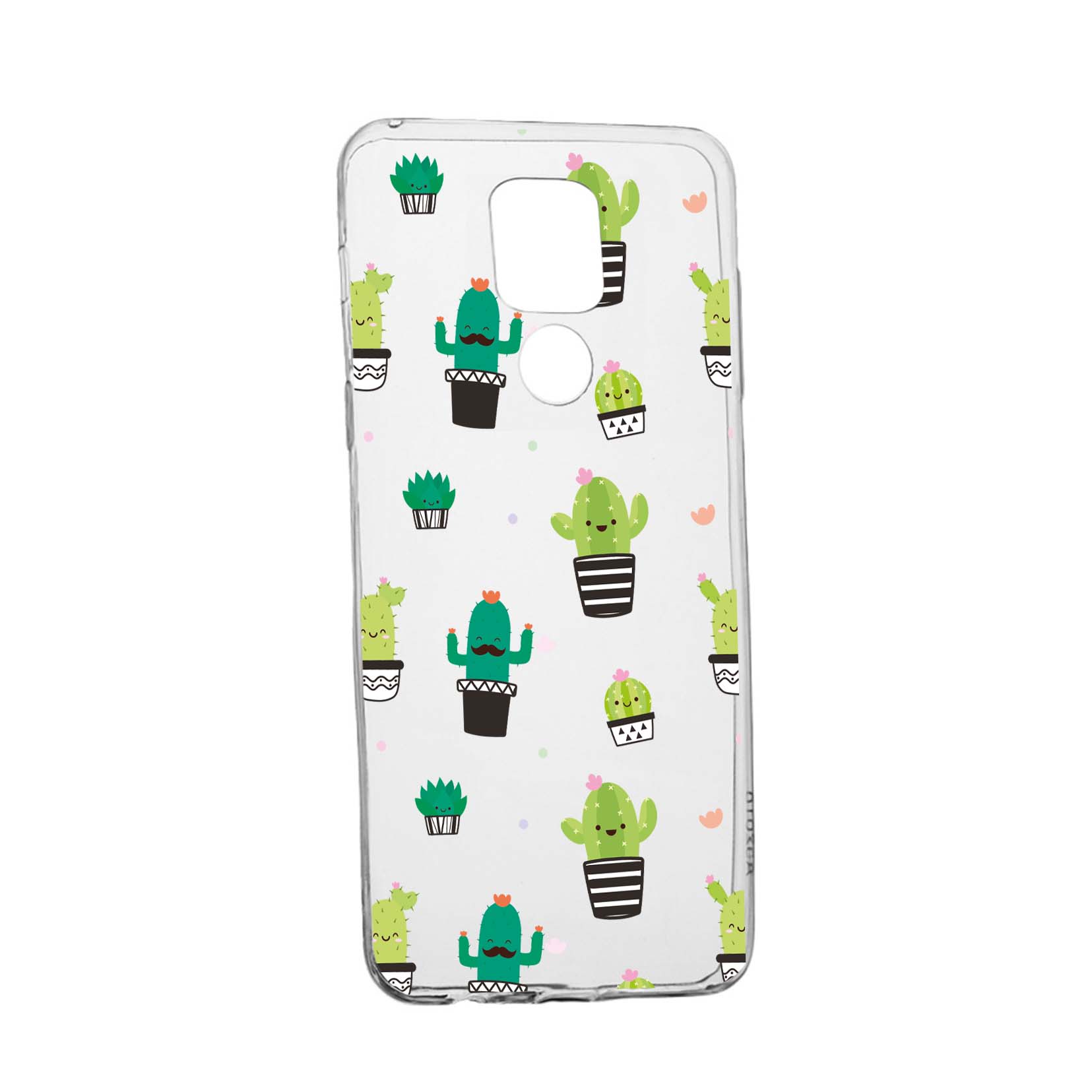 Husa Silicon Compatibila Cu Motorola Moto E7 Plus, rezistenta la uzura, anti-alunecare, Cactus, 165