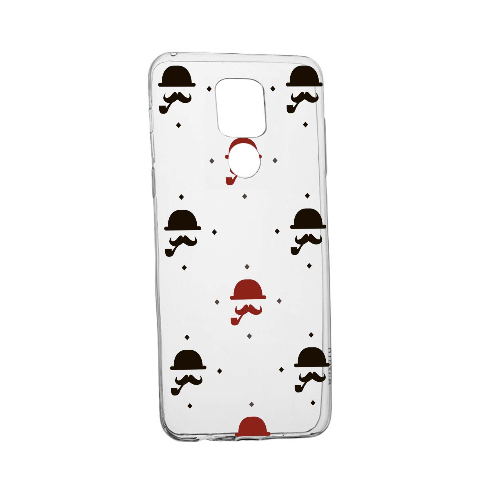 Husa Silicon Compatibila Cu Motorola Moto E7 Plus, rezistenta la uzura, anti-alunecare, Mustache, 180