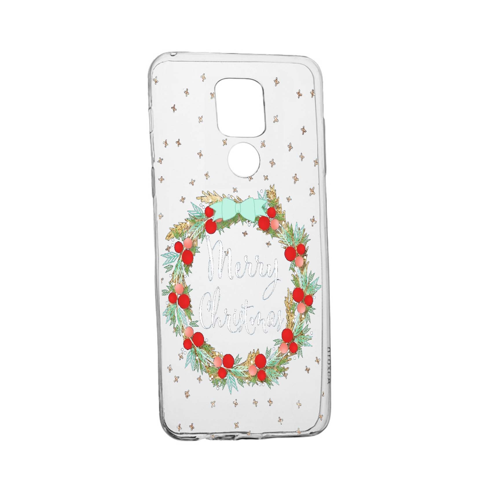 Husa Silicon Xmas, Compatibila Cu Motorola Moto E7 Plus, rezistenta la uzura, anti-alunecare, 312
