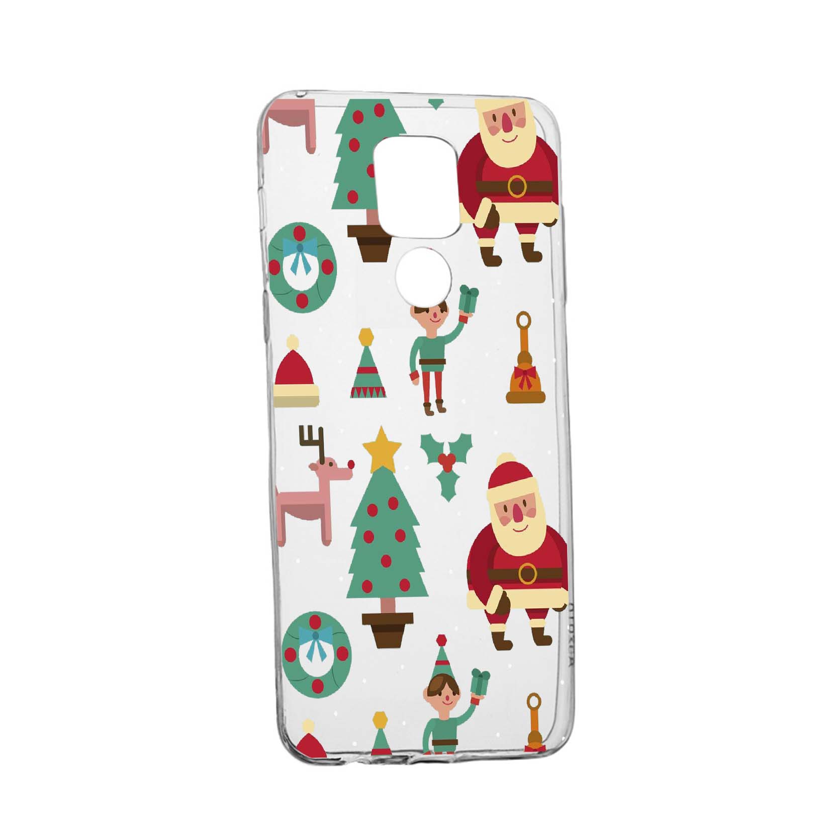 Husa Silicon Xmas, Compatibila Cu Motorola Moto E7 Plus, rezistenta la uzura, anti-alunecare, 320