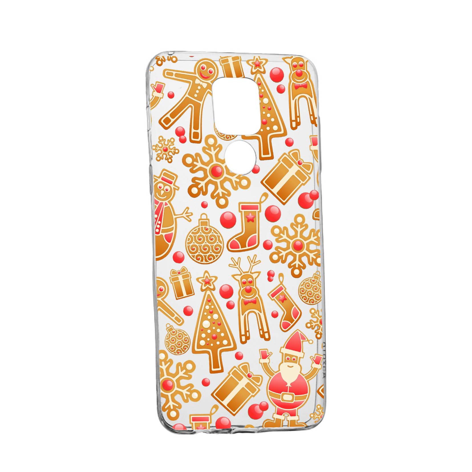 Husa Silicon Xmas, Compatibila Cu Motorola Moto E7 Plus, rezistenta la uzura, anti-alunecare, 317
