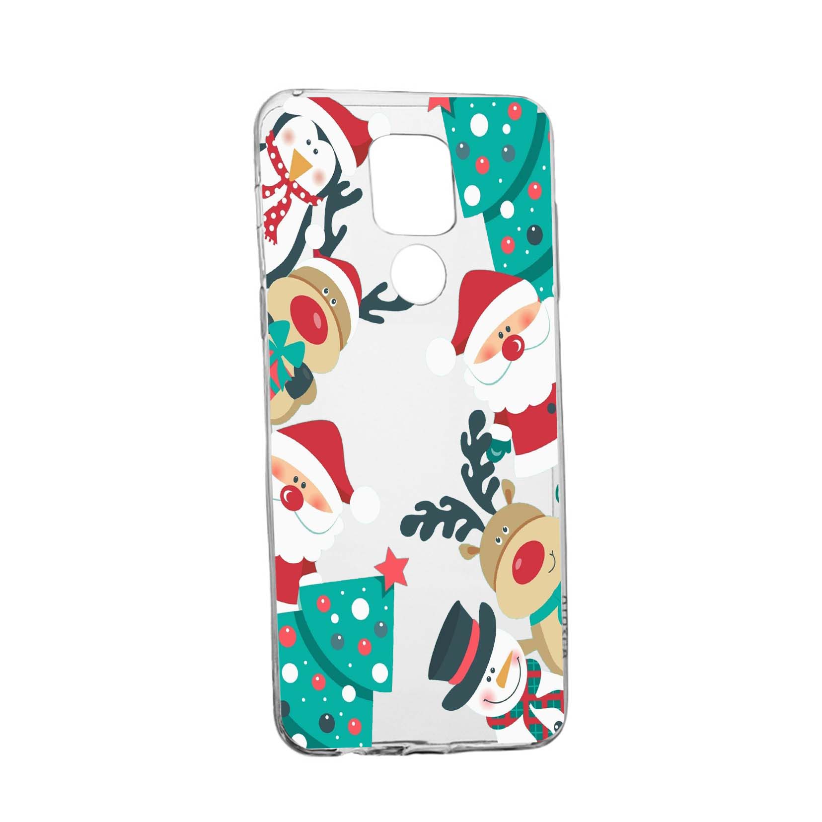 Husa Silicon Xmas, Compatibila Cu Motorola Moto E7 Plus, rezistenta la uzura, anti-alunecare, 338