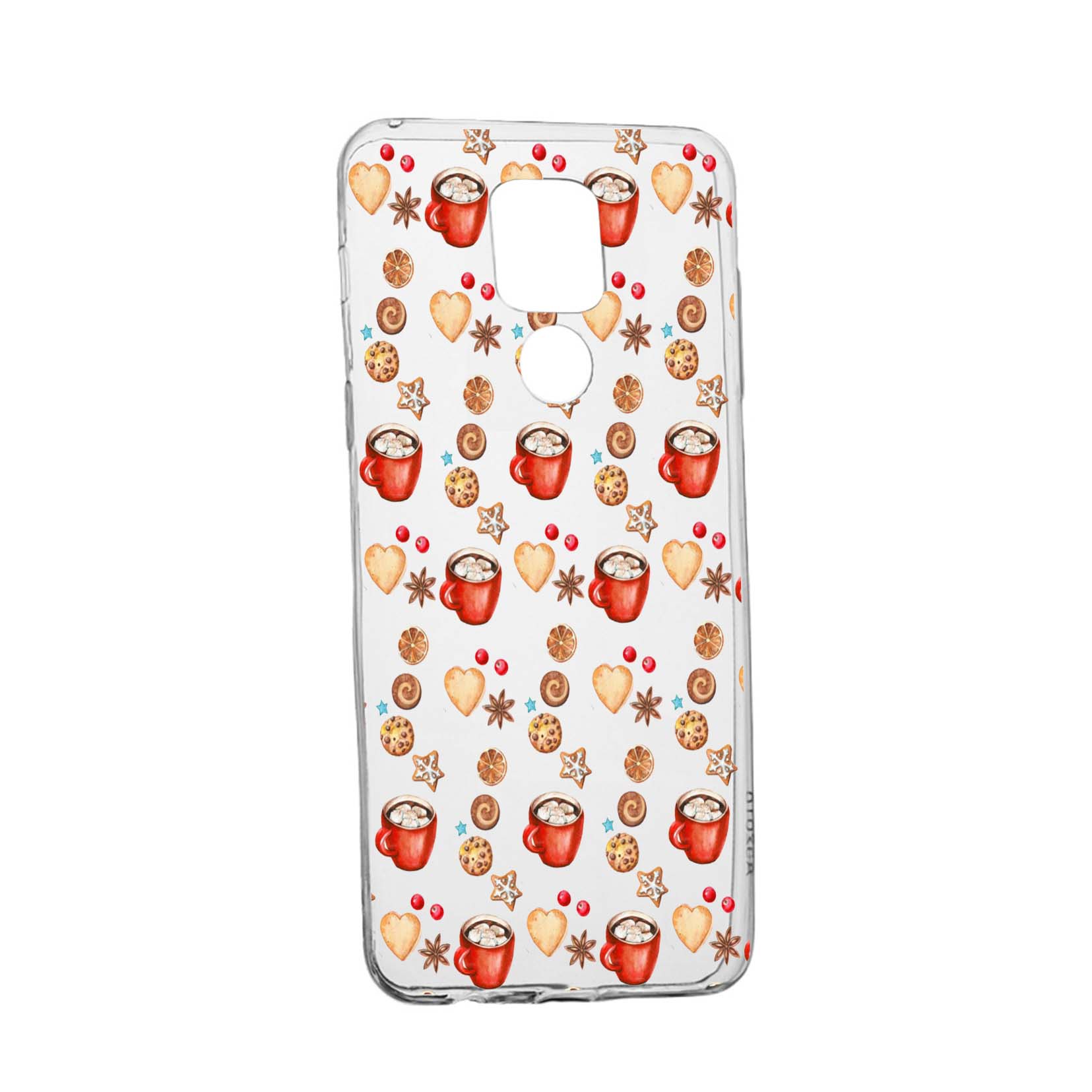 Husa Silicon Xmas, Compatibila Cu Motorola Moto E7 Plus, rezistenta la uzura, anti-alunecare, 343