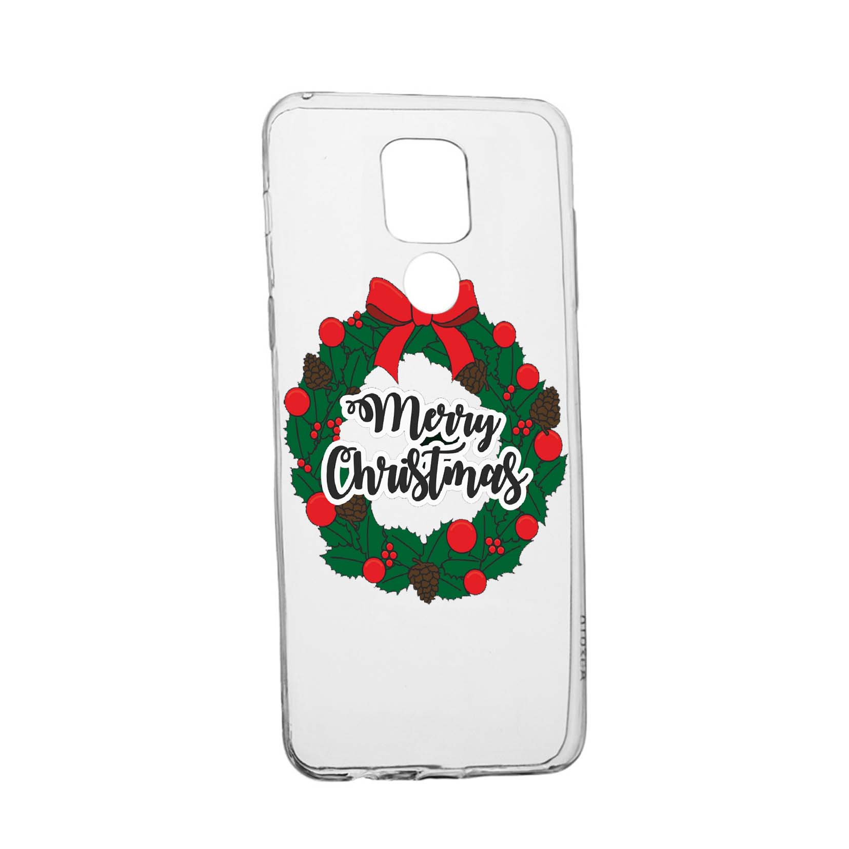 Husa Silicon Xmas, Compatibila Cu Motorola Moto E7 Plus, rezistenta la uzura, anti-alunecare, 346