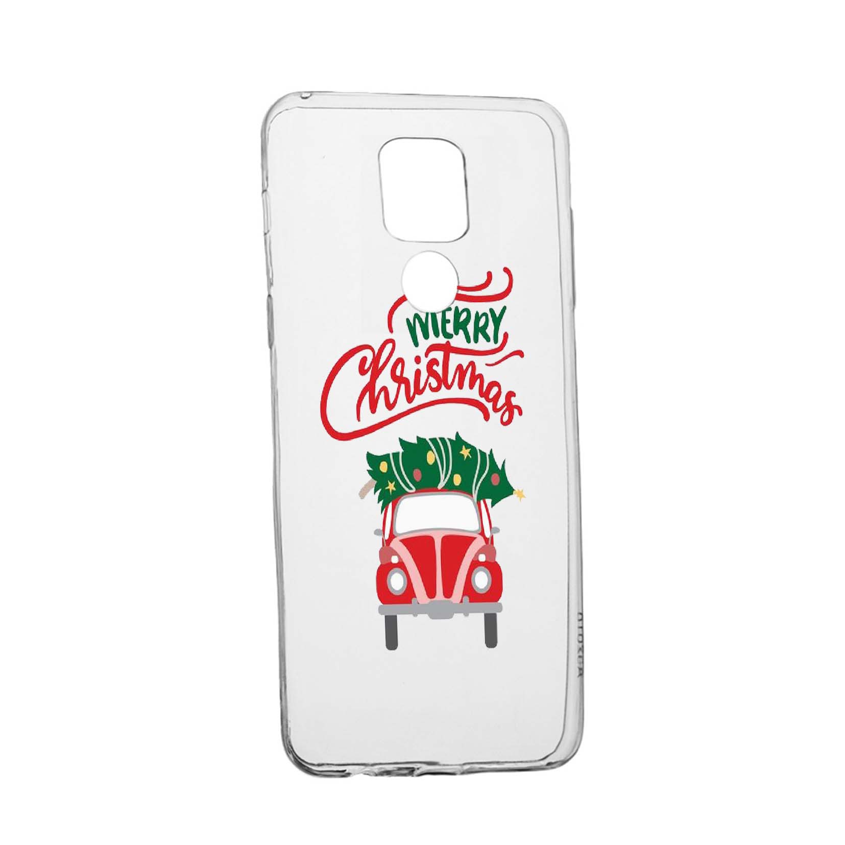 Husa Silicon Xmas, Compatibila Cu Motorola Moto E7 Plus, rezistenta la uzura, anti-alunecare, 357