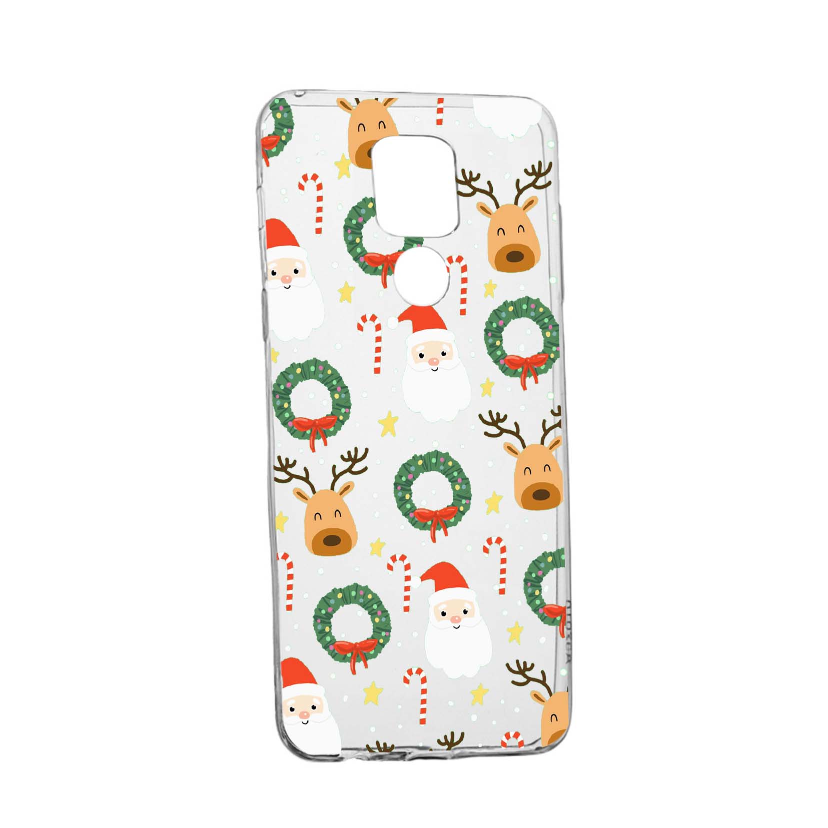 Husa Silicon Xmas, Compatibila Cu Motorola Moto E7 Plus, rezistenta la uzura, anti-alunecare, 350
