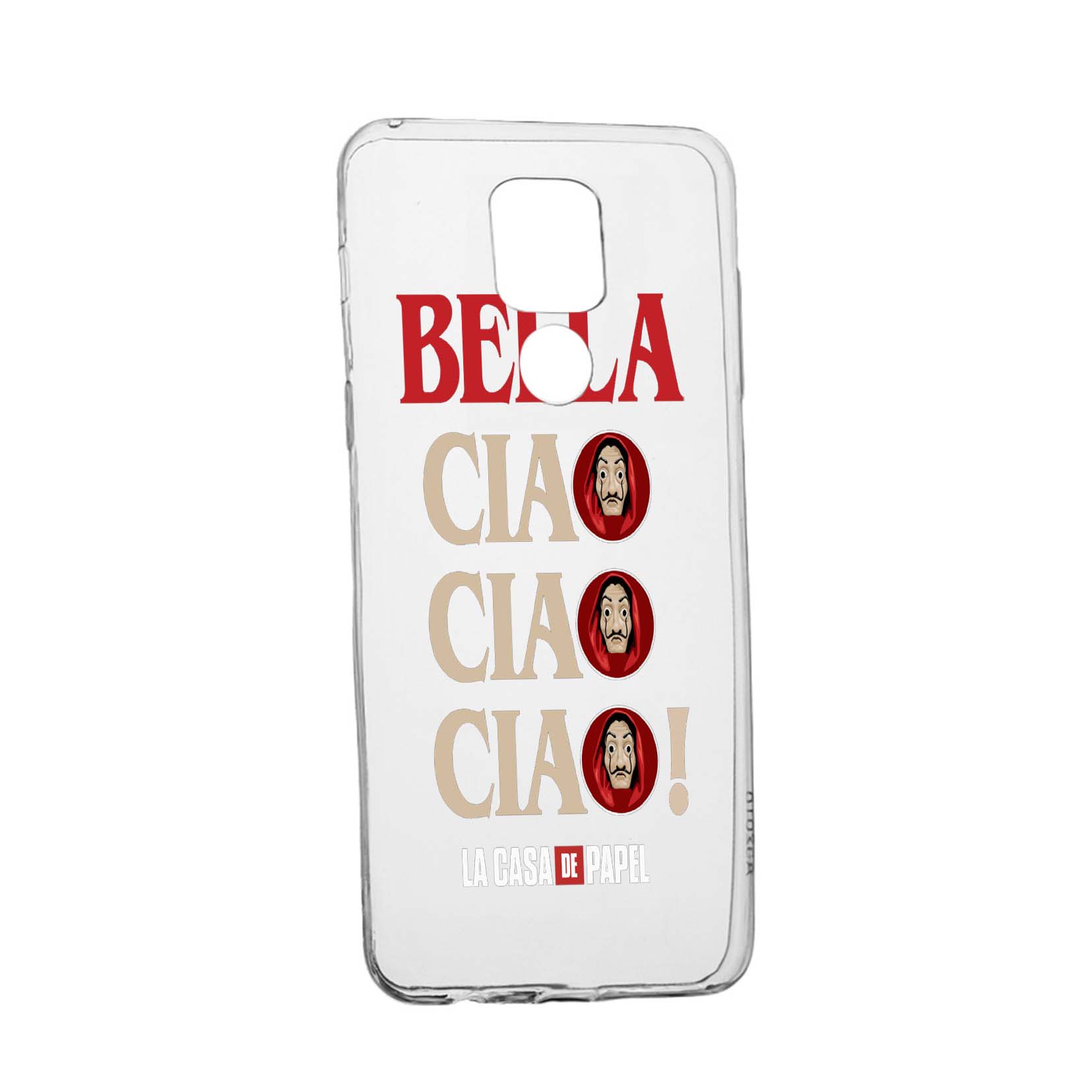 Husa Silicon La Casa de Papel, Compatibila Cu Motorola Moto E7 Plus, rezistenta la uzura, anti-alunecare, 391