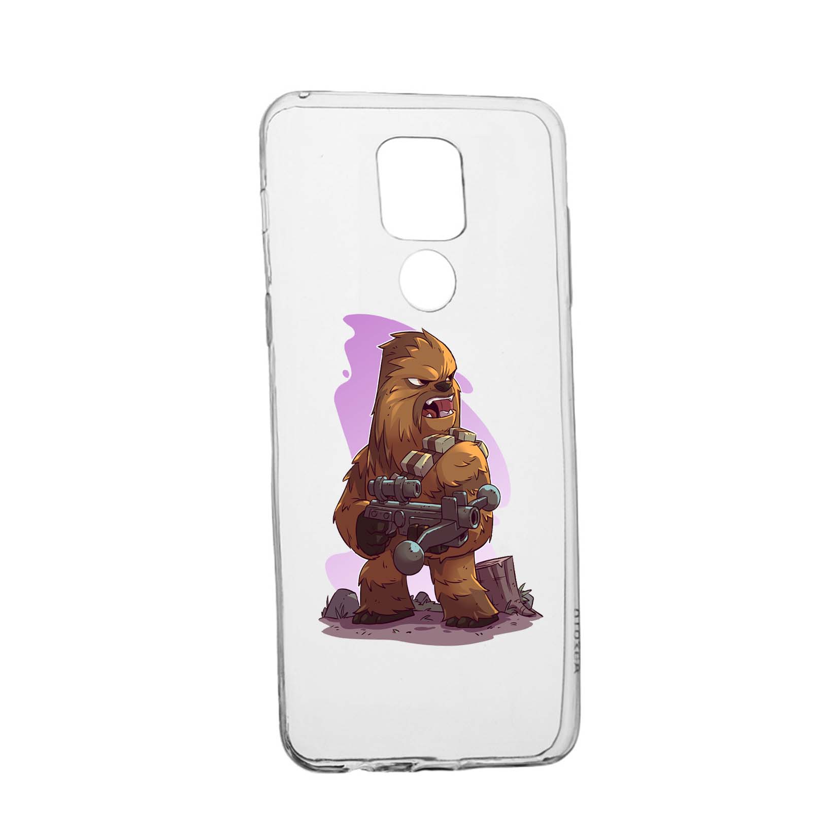 Husa Silicon Star Wars Chewbacca, Compatibila Cu Motorola Moto E7 Plus, rezistenta la uzura, anti-alunecare, 401