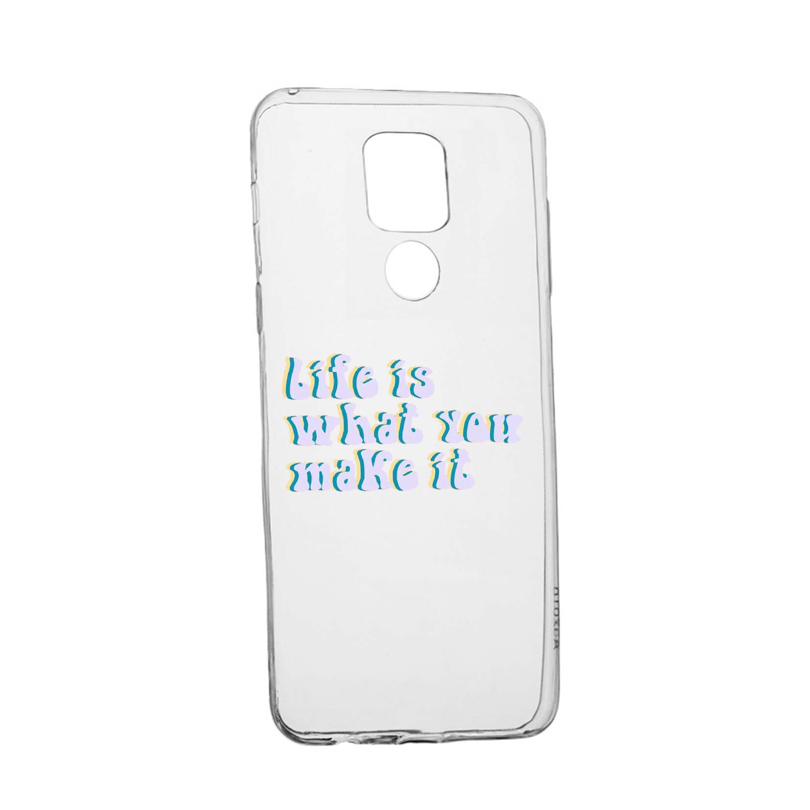 Husa Silicon Life is..., Compatibila Cu Motorola Moto E7 Plus, rezistenta la uzura, anti-alunecare, 491