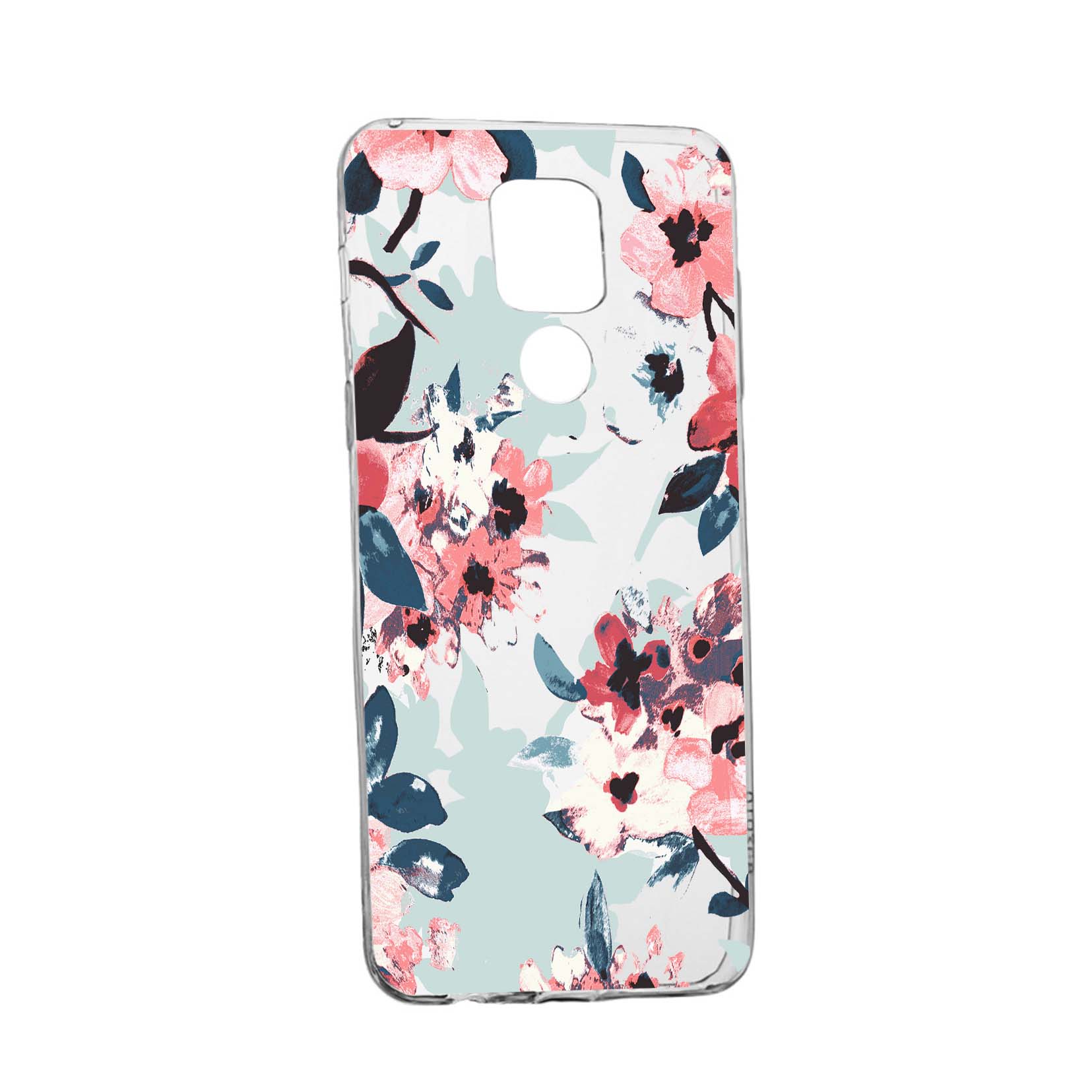 Husa Silicon Flowers, Pastel colors, Compatibila Cu Motorola Moto E7 Plus, rezistenta la uzura, anti-alunecare, 508