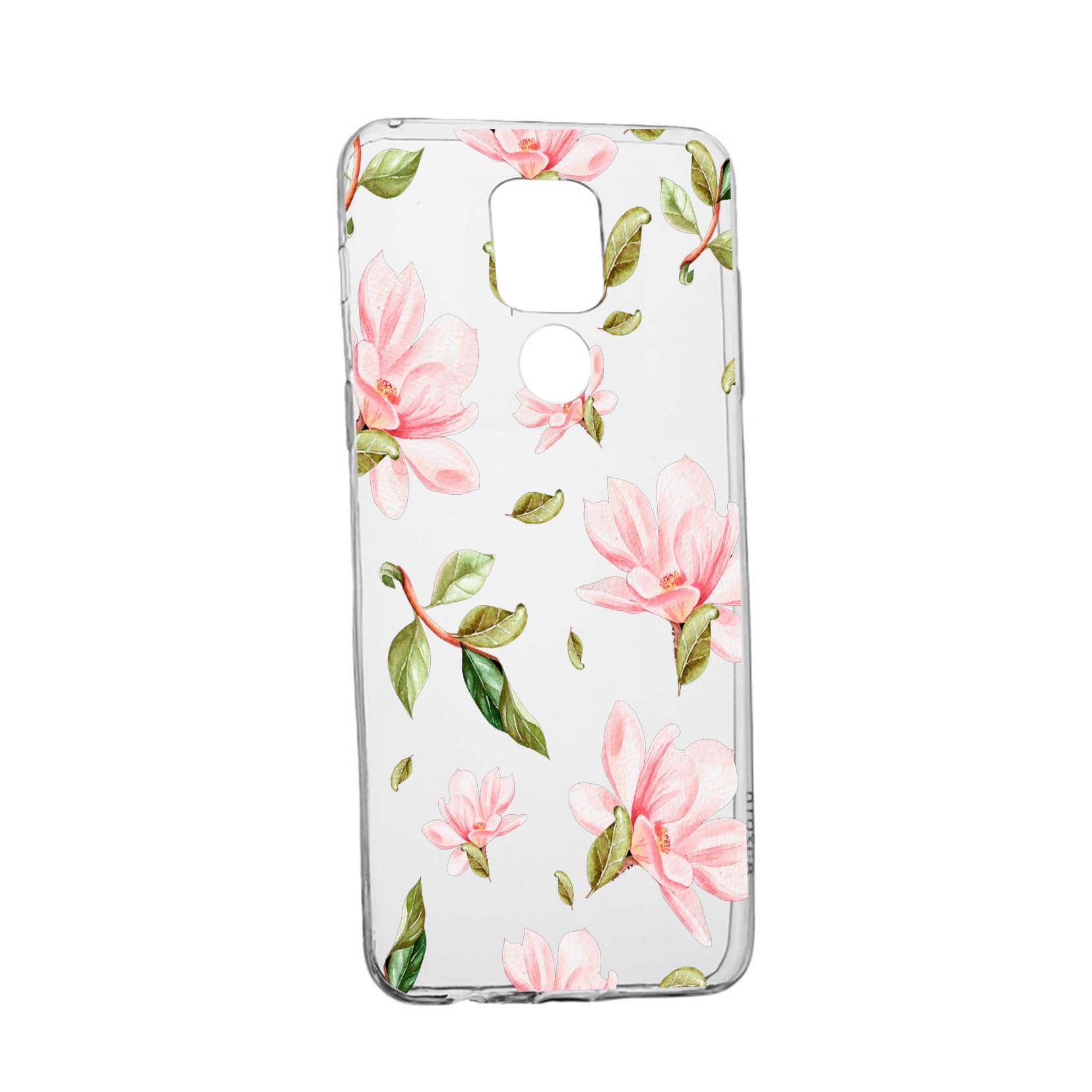 Husa Silicon Flowers, Compatibila Cu Motorola Moto E7 Plus, rezistenta la uzura, anti-alunecare, 496