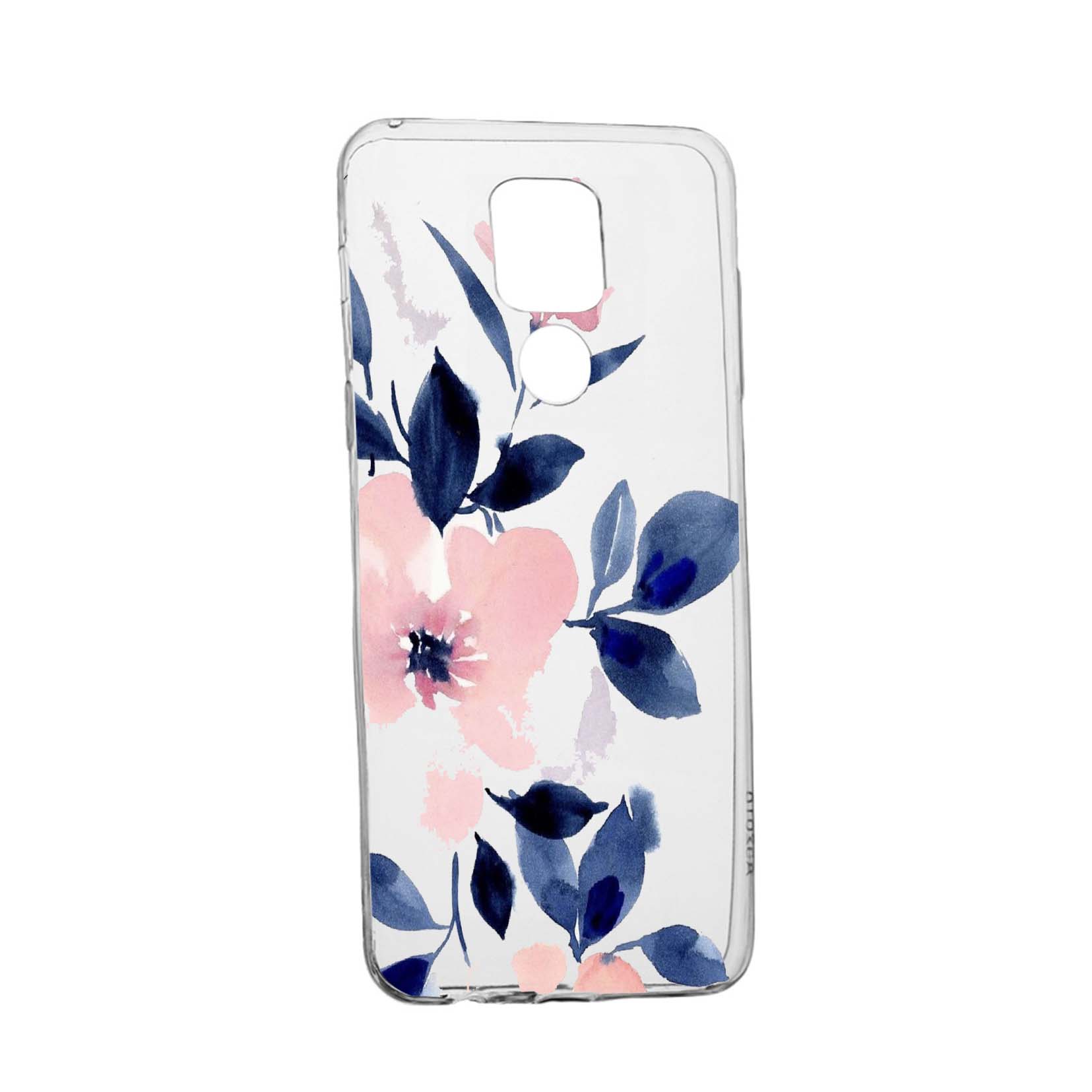 Husa Silicon Flowers, Pastel colors, Compatibila Cu Motorola Moto E7 Plus, rezistenta la uzura, anti-alunecare, 506