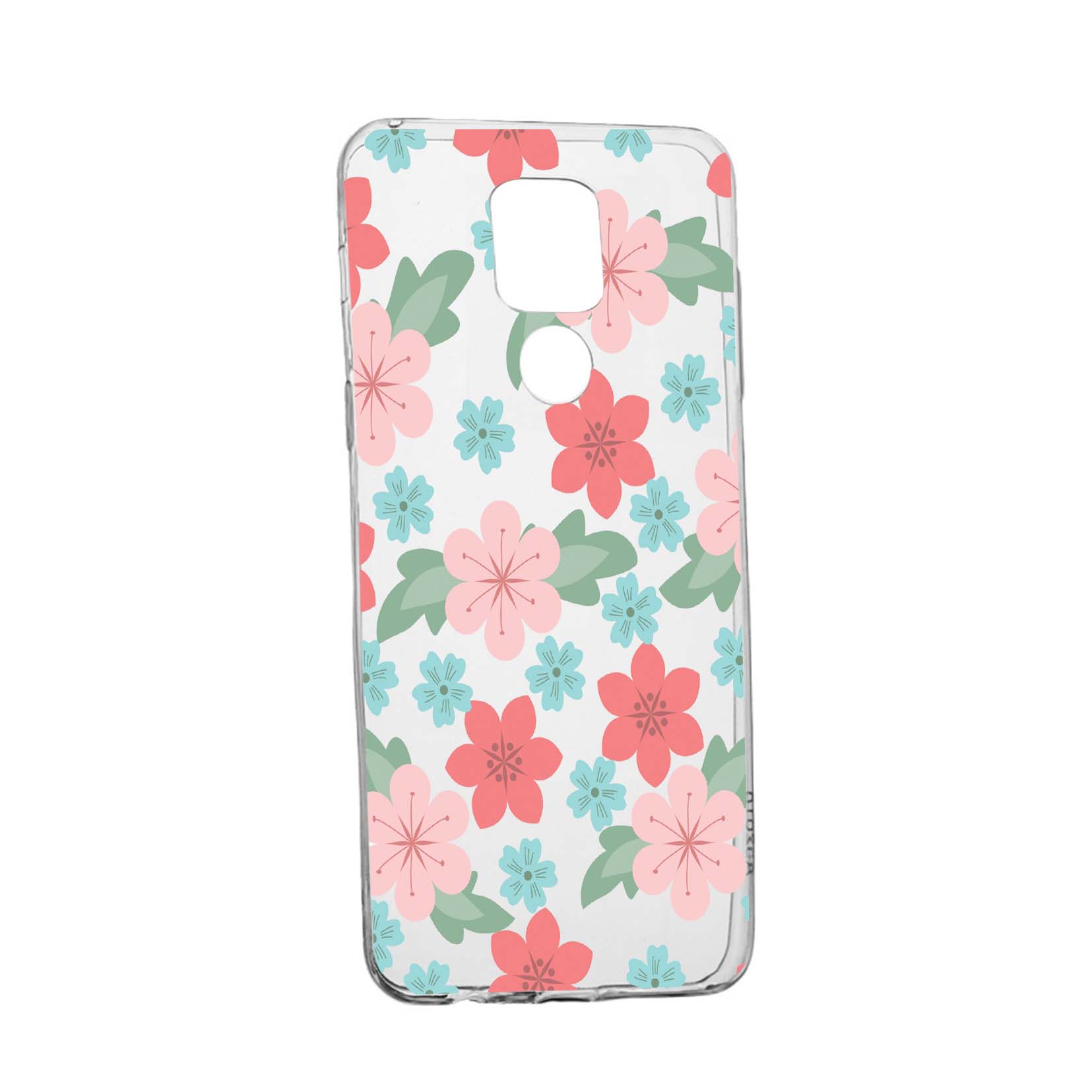 Husa Silicon Flowers, Pastel colors, Compatibila Cu Motorola Moto G9, rezistenta la uzura, anti-alunecare, 515